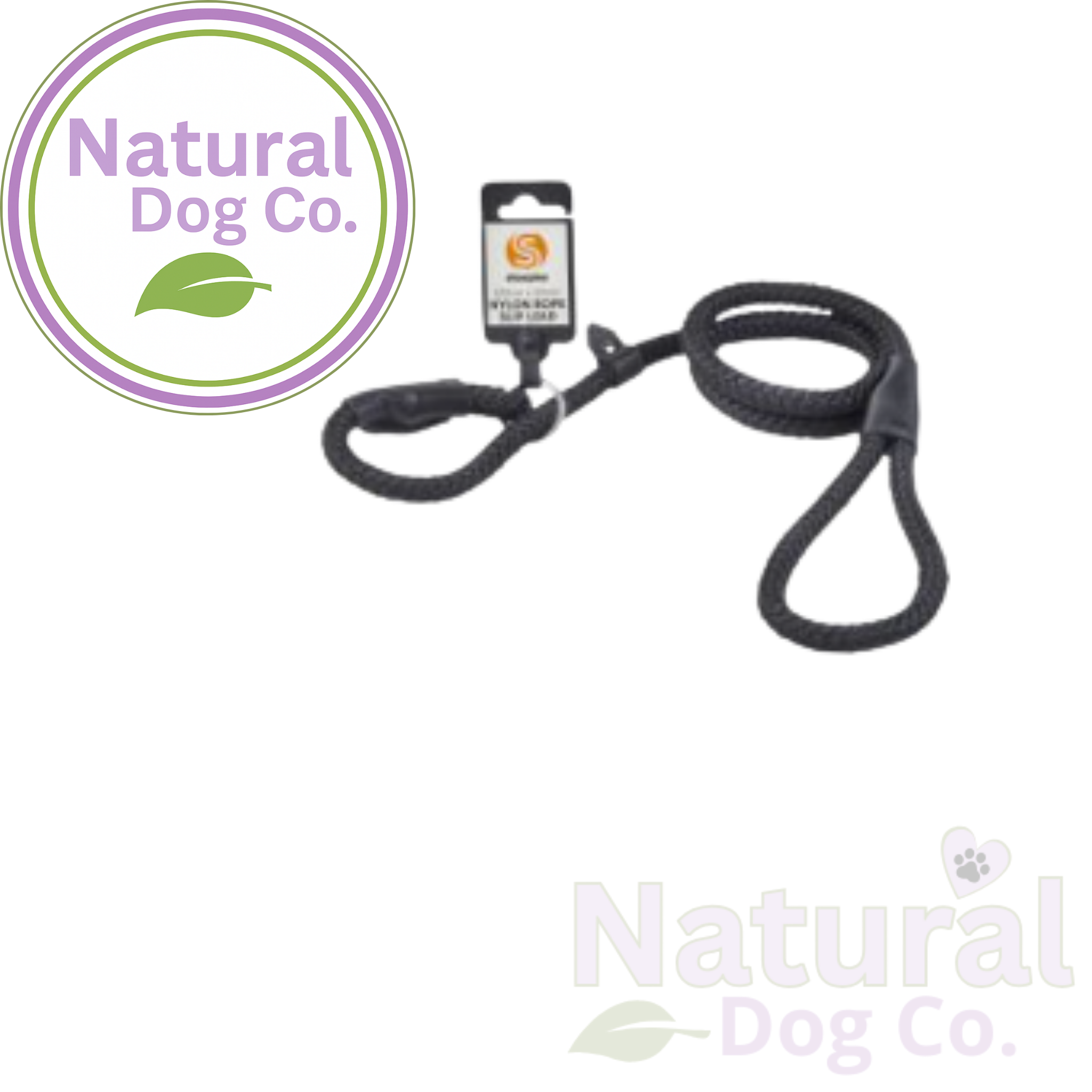 Nylon Rope Slip Lead 122cm - Black