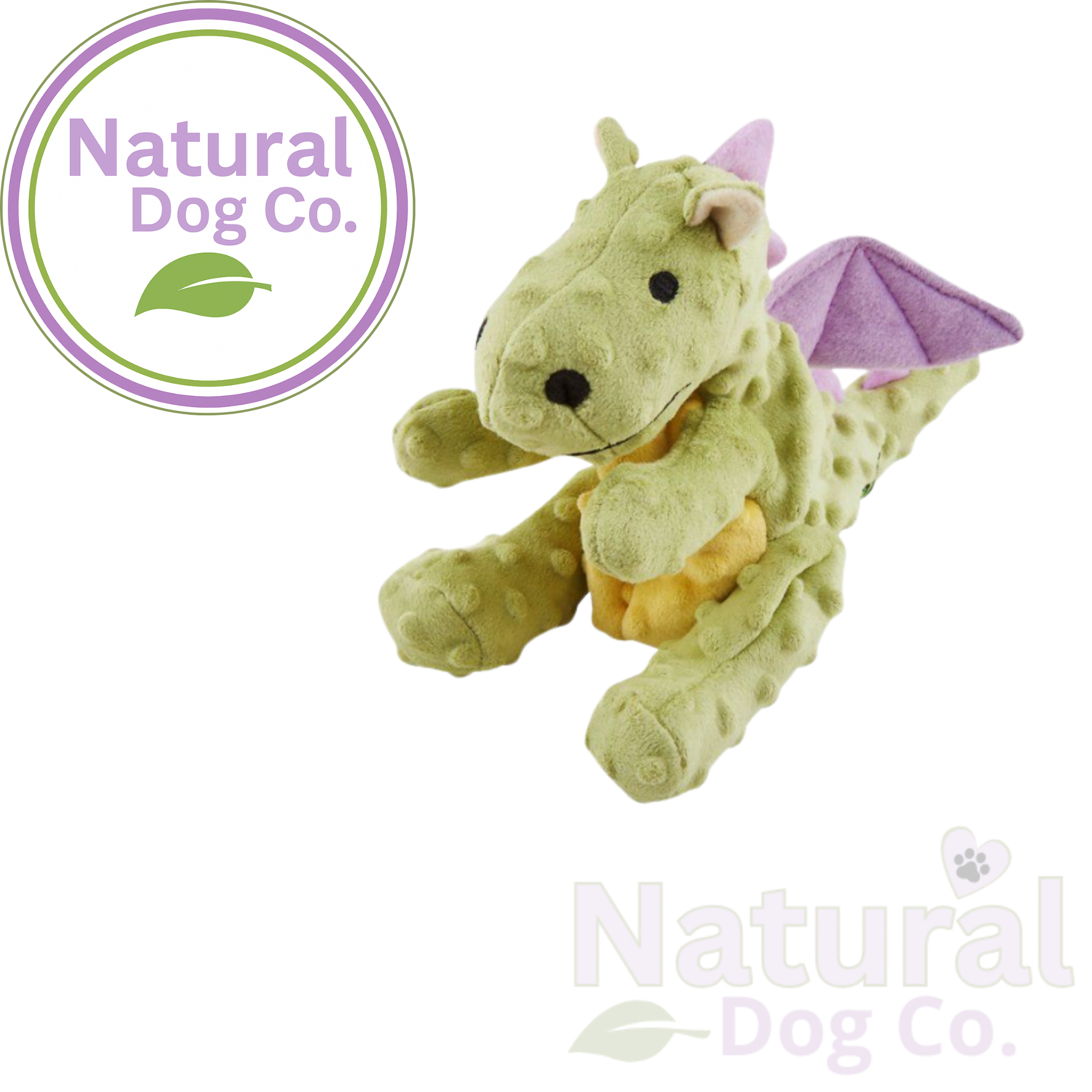 Godog Tough Dragon Squeaker Toy