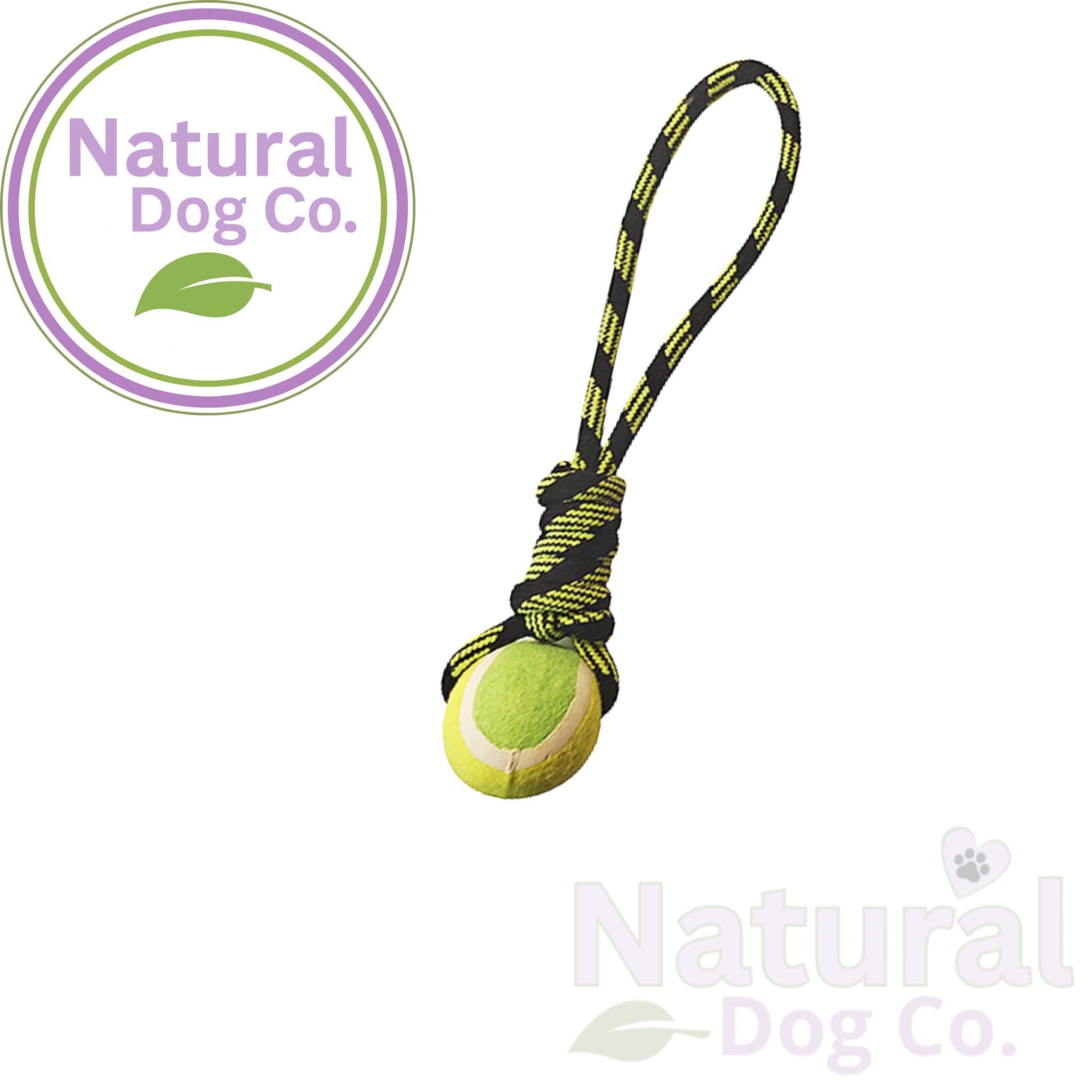 Knotted Rope & Tennis Ball Toy