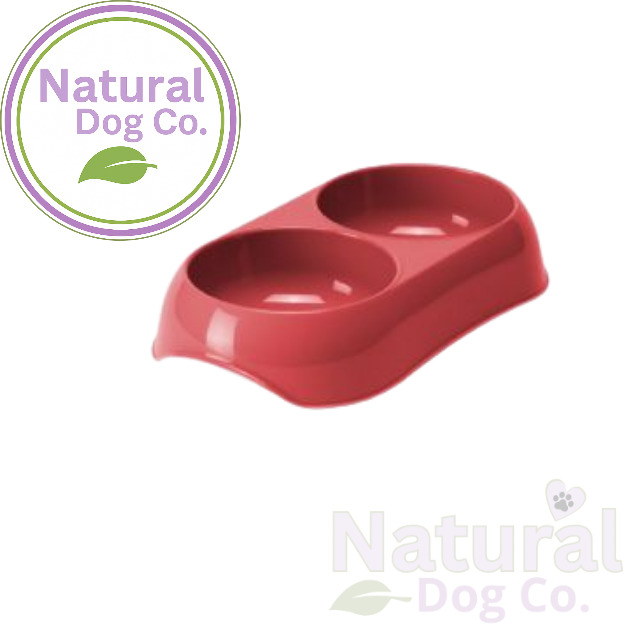 Moderna Gusto Twin Cat Bowl - Coral