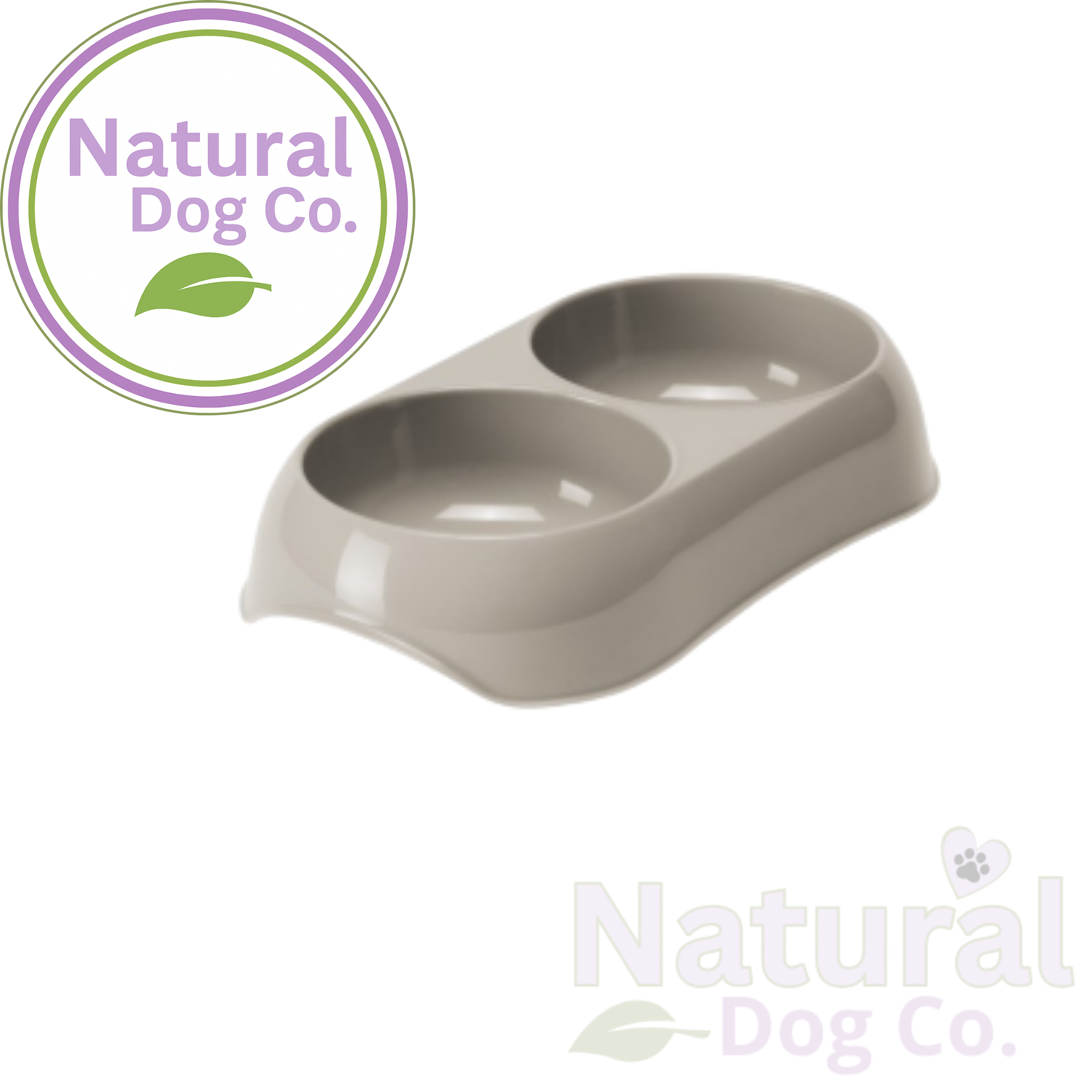 Moderna Gusto Twin Cat Bowl - Grey